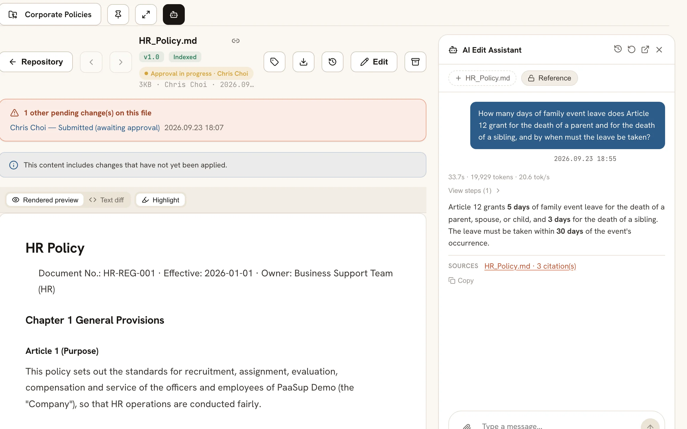 View and edit documents